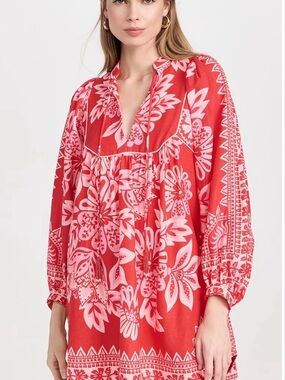 knee length dresses for ladies Bright Flora Brown Short Sleeve Mini Dress – The RiverLane main image 1